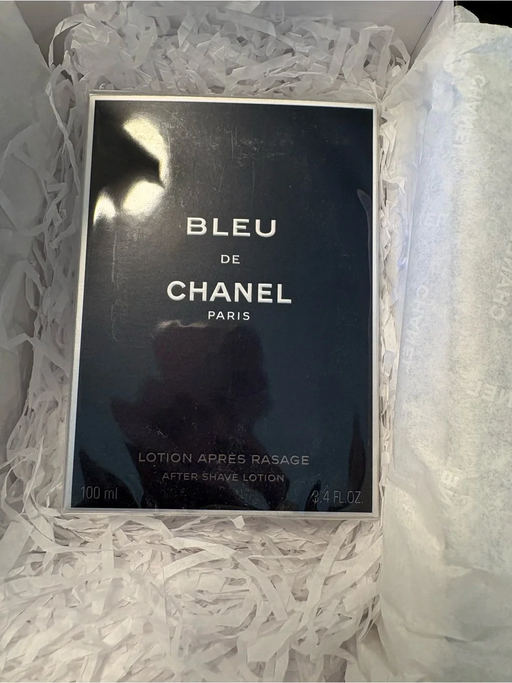 CHANEL Bleu de Chanel After Shave Lotion - Navy and White Packaging